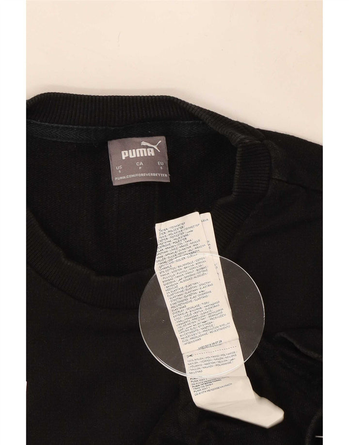 Puma Sweat-shirt graphique pour homme en coton noir Taille S