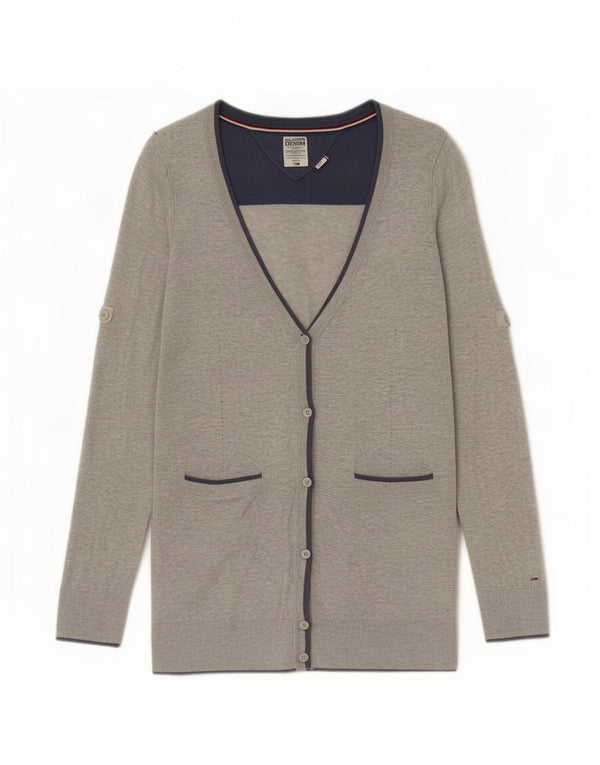 Tommy Hilfiger Cardigan pour femme UK 14 Large Gris