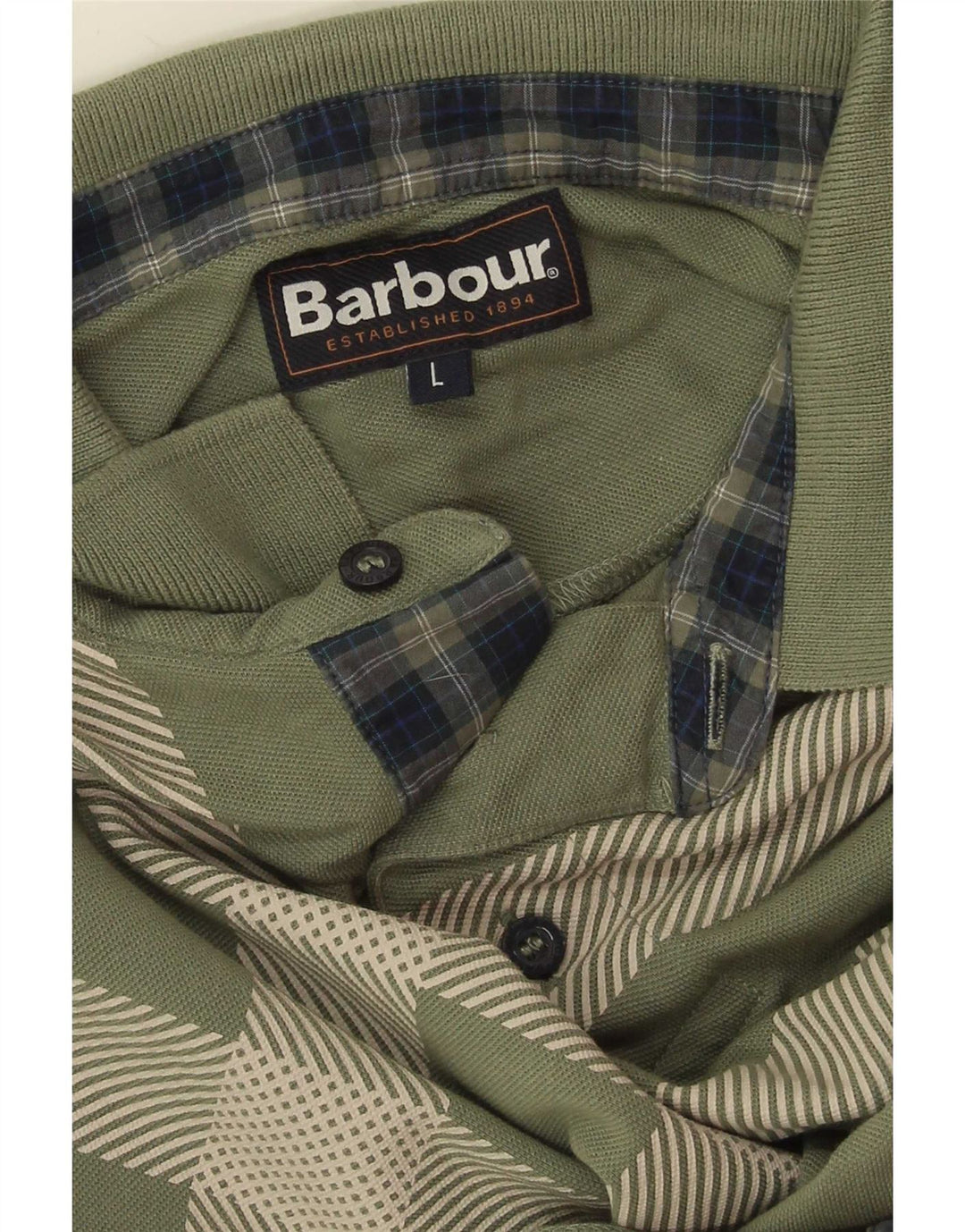 Barbour Polo Homme Grand Carreau Vert