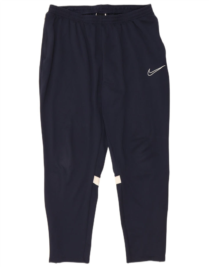 Nike Pantalon de survêtement pour homme XL Bleu marine Colorblock Polyester