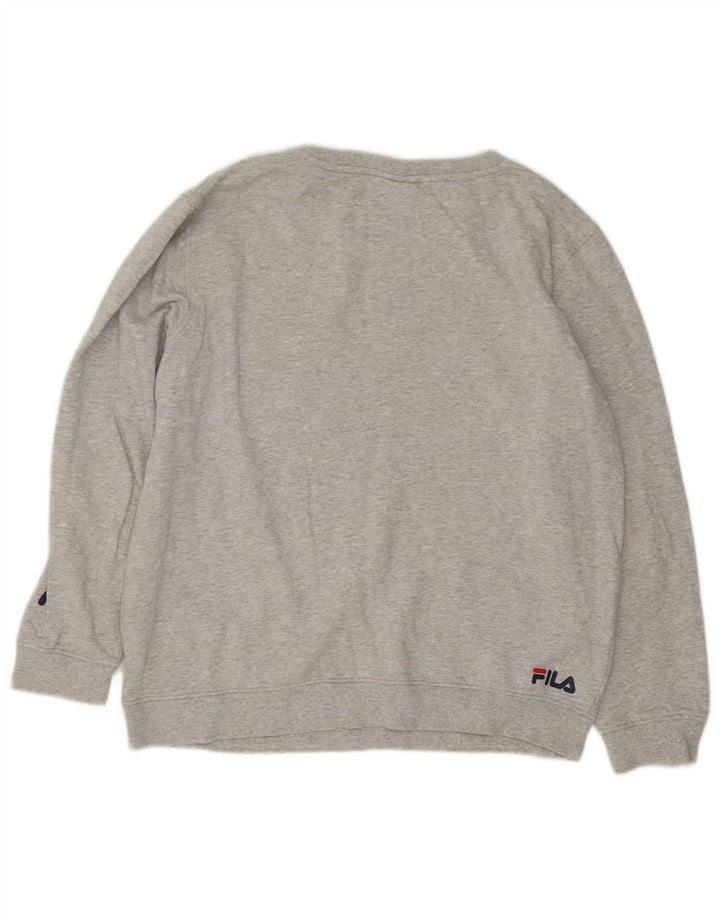 Fila Sweat-Shirt Graphique Homme Gris Moyen Moucheté Coton