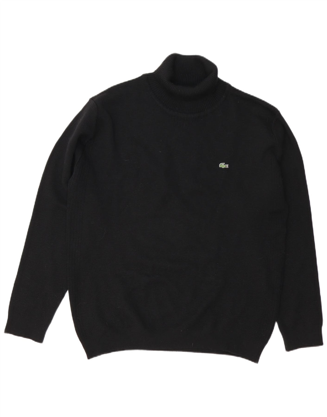 Lacoste Pull col roulé pour homme Taille 8 3XL Laine noire