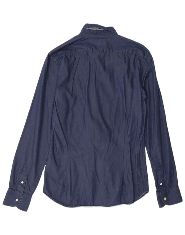 La Martina Chemise Slim Fit Graphique Homme Petit Bleu Marine Coton