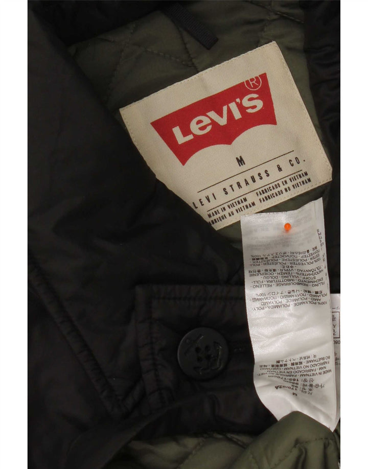 Levi's Veste Militaire Rembourrée Homme UK 38 Nylon Noir Moyen