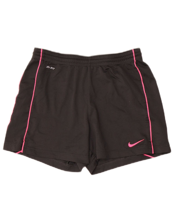 Nike Short de sport Dri Fit pour femme UK 10 Petit Gris Polyester