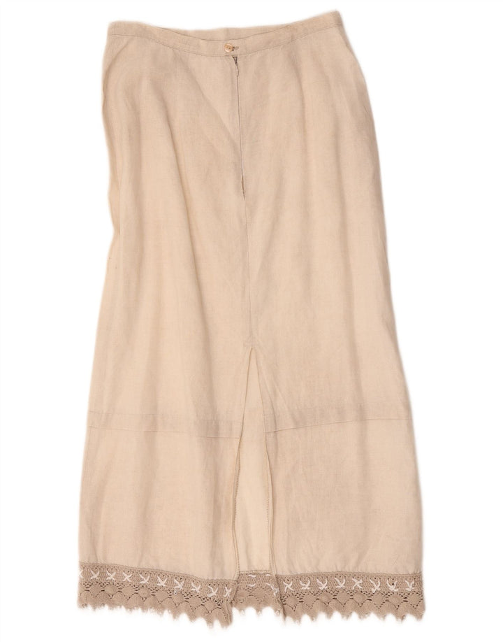 L.Pucci Jupe Midi Femme IT 44 Medium W28 Lin Beige