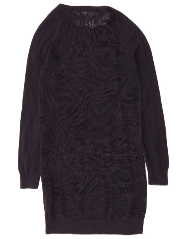 All Saints Robe pull transparente à manches longues pour femme UK 8 Small Bleu marine