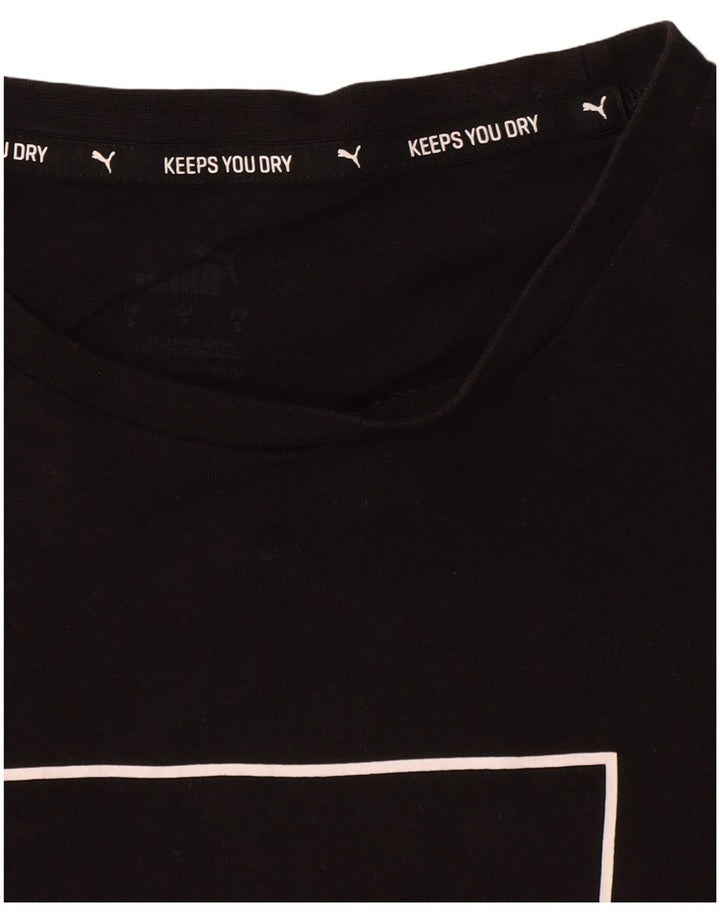 Puma T-shirt graphique pour homme, petit, noir, coton