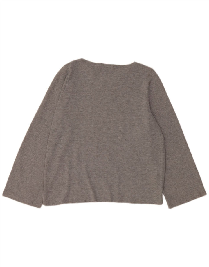 Zara Femme Trafaluc Haut Oversize Manches Longues UK 10 Petit Gris
