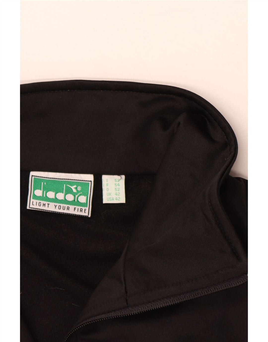 DIADORA Veste de survêtement pour homme UK 42 Large Noir Polyester