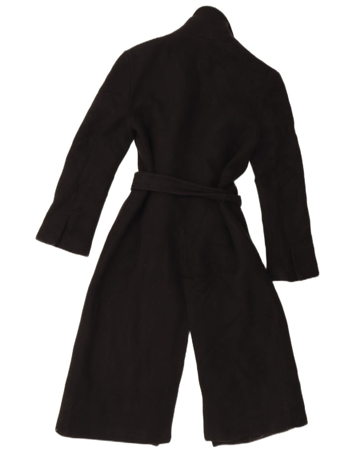 Zara Womens Open Overcoat UK 14 Moyen Noir