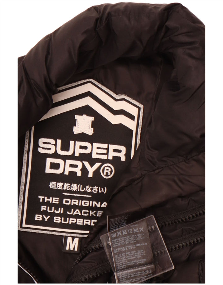 Superdry Veste matelassée pour hommes UK 38 Medium Black Nylon