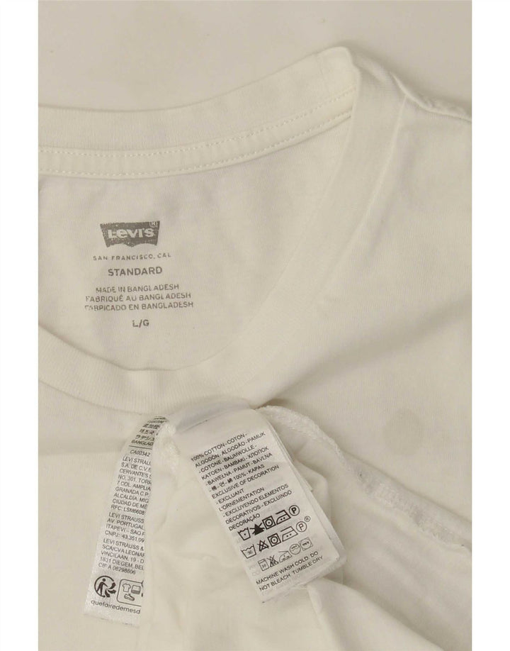 Levi's Tee-Shirt Standard Homme Blanc Large Coton