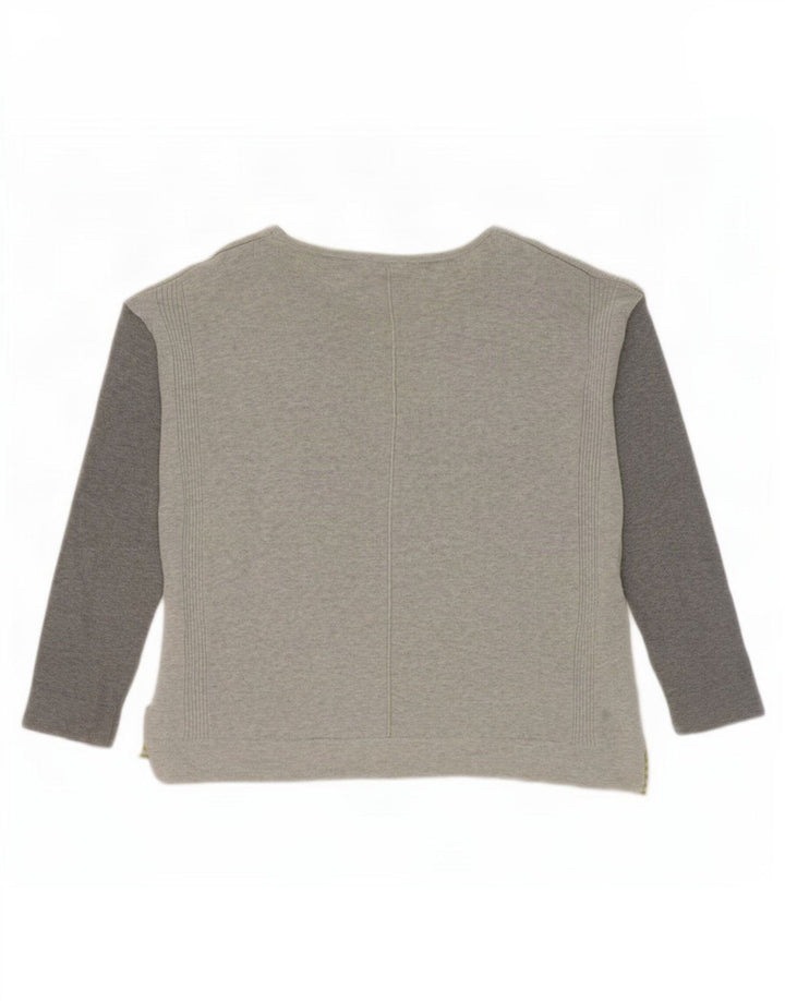 Pull White Stuff à col bateau pour femme UK 12 Gris moyen Colourblock