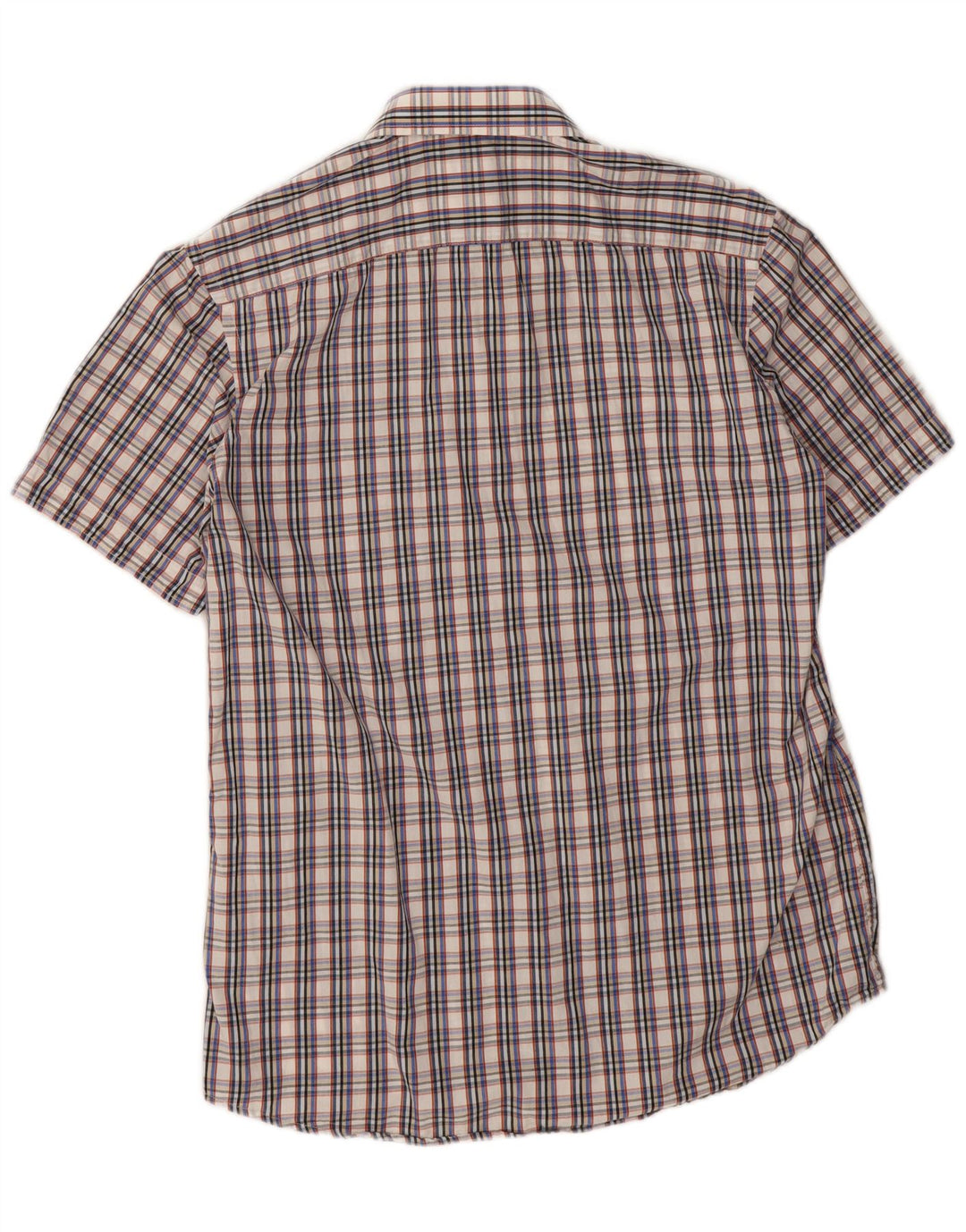 Carrera Chemise à Manches Courtes Homme Gris Moyen Carreaux Coton