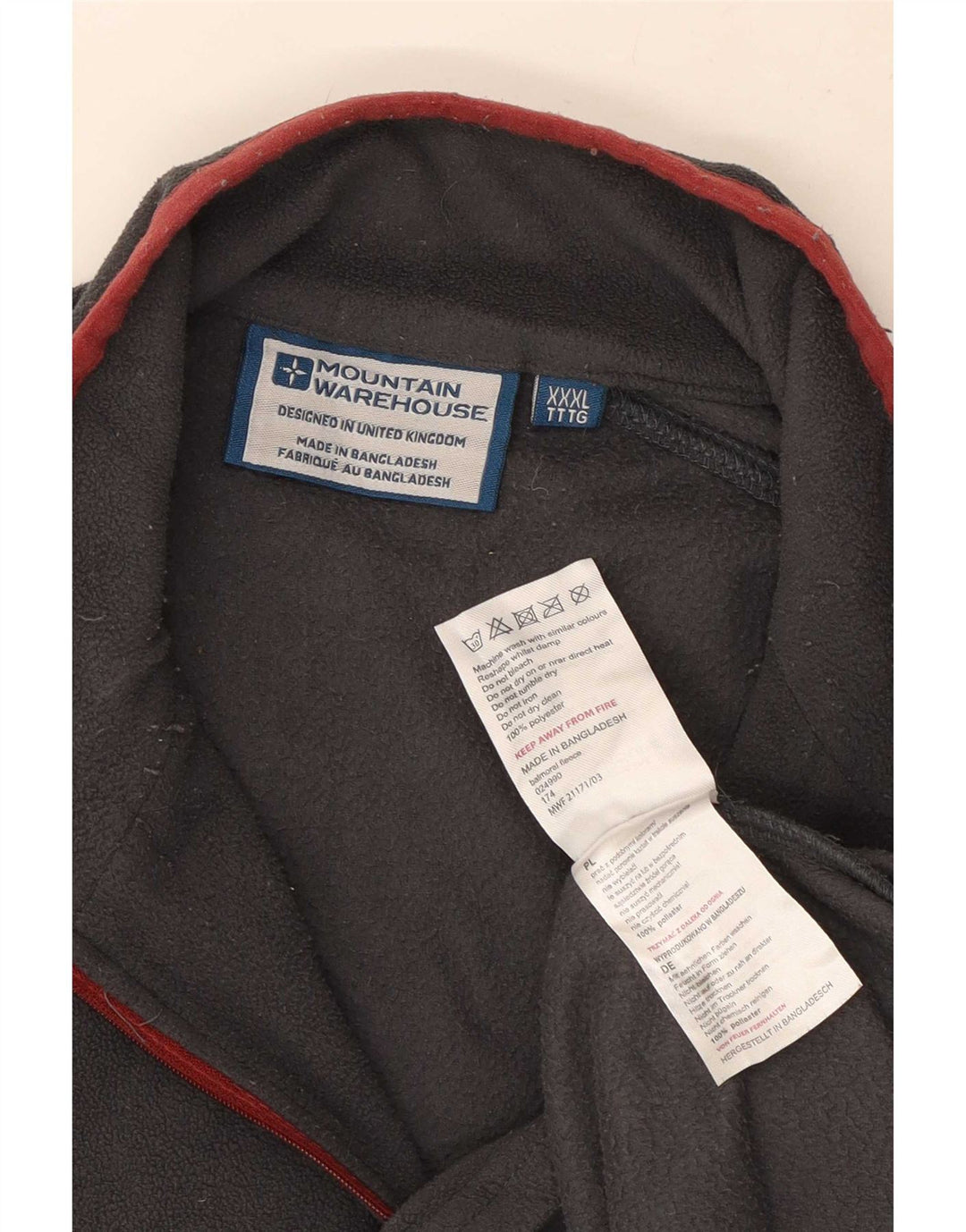 Mountain Warehouse Pull polaire à col zippé pour homme 3XL Gris Polyester