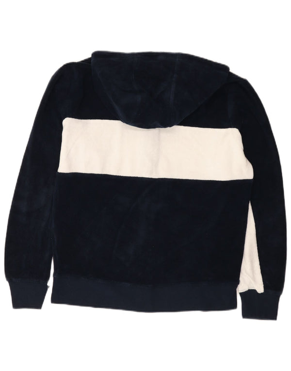 Russell Athletic Pull à capuche zippé pour homme en coton color block bleu marine Taille S