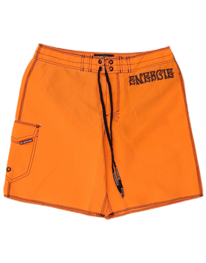Energie Short de bain cargo graphique pour homme, petit, orange, polyester, plage