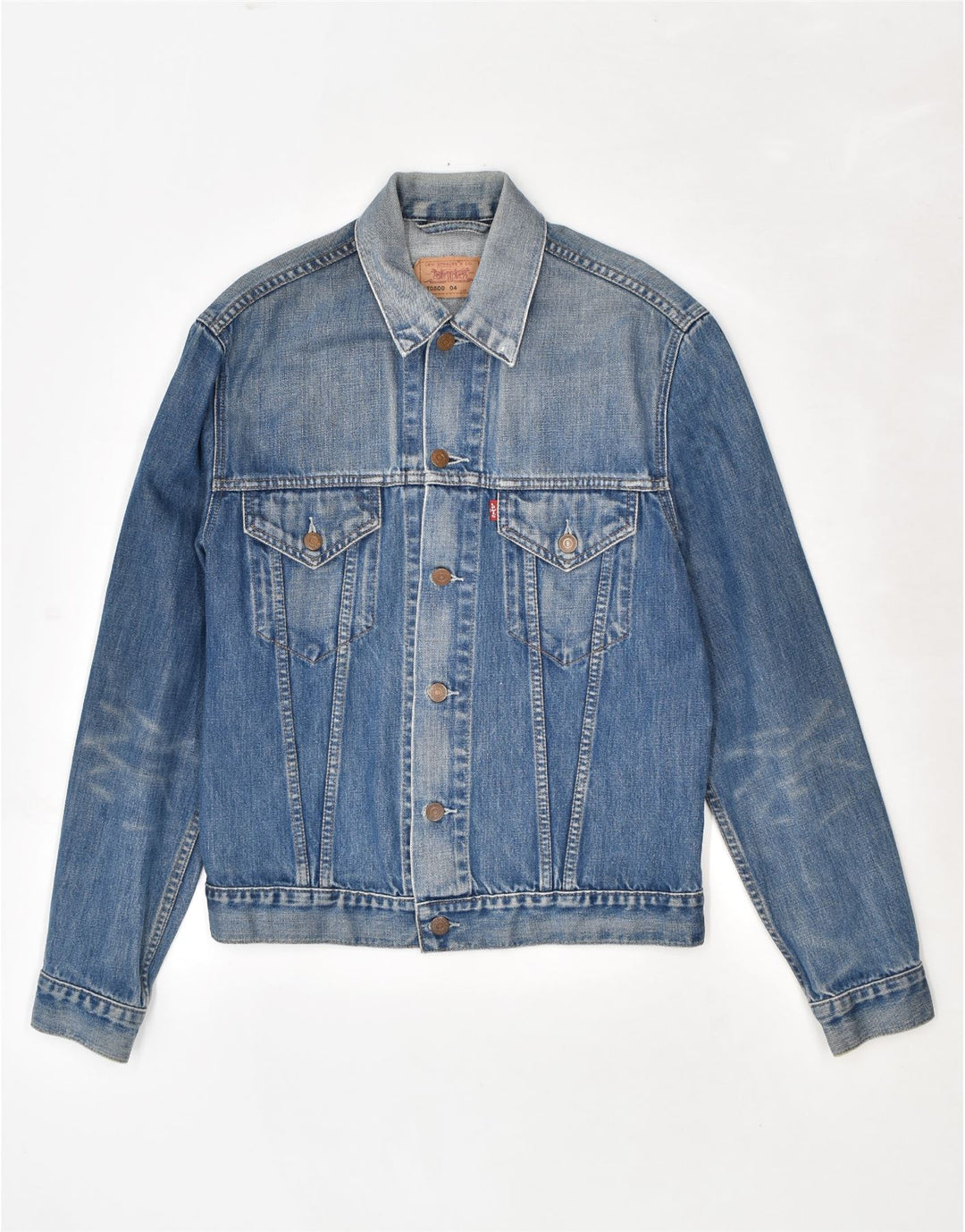 LEVI'S Veste en jean pour femme UK 14 Large Bleu Coton
