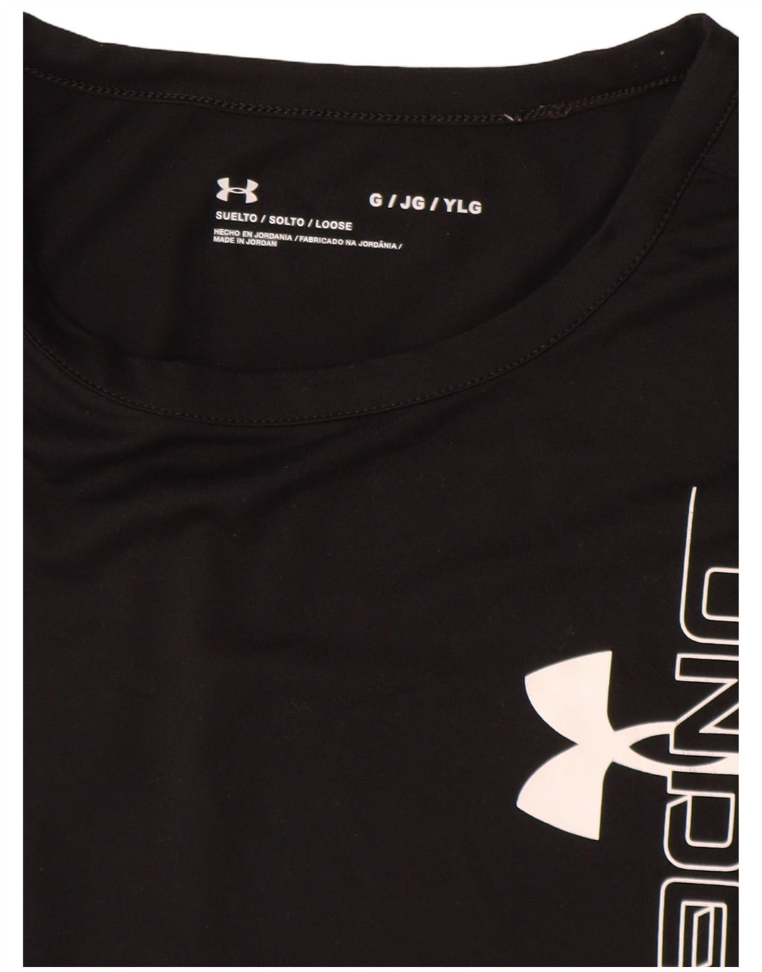UNDER ARMOUR T-shirt ample graphique pour garçon 11-12 ans Grand Noir
