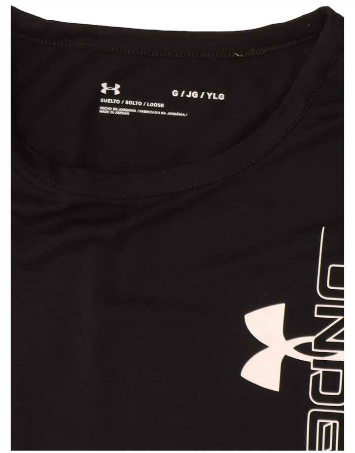 UNDER ARMOUR T-shirt ample graphique pour garçon 11-12 ans Grand Noir