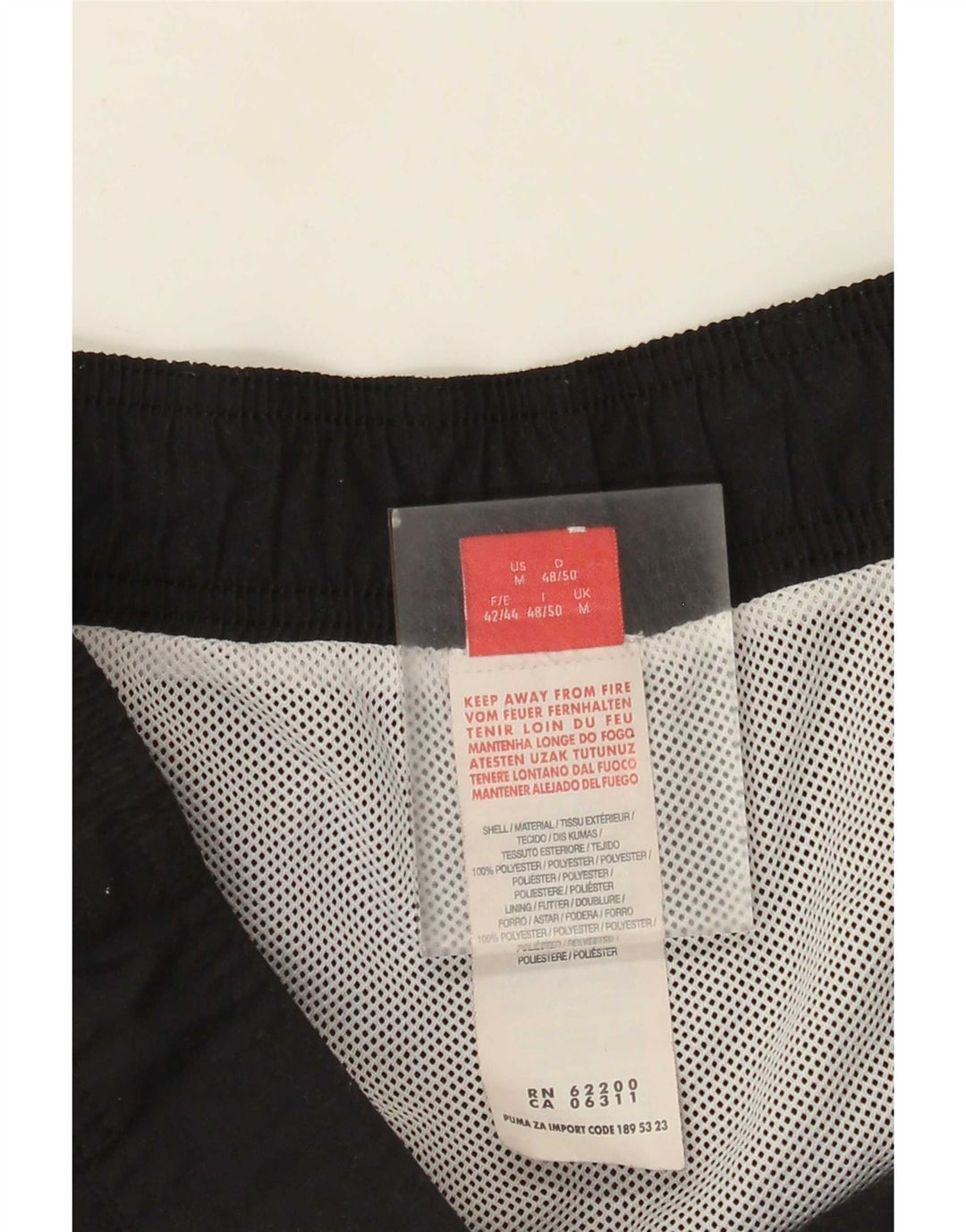Puma Short de Bain Graphic Homme Noir Moyen Polyester Colorblock