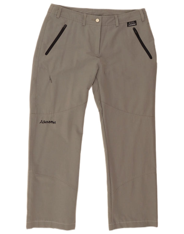 Schoffel Pantalon court droit pour femme UK 14 Large W32 L25 Gris