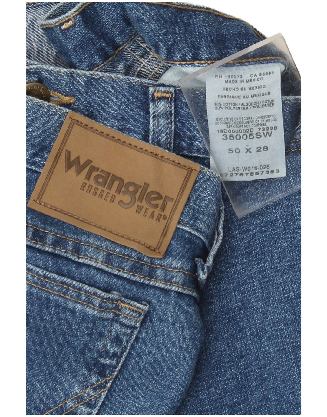 WRANGLER Jean droit homme W50 L28 bleu coton
