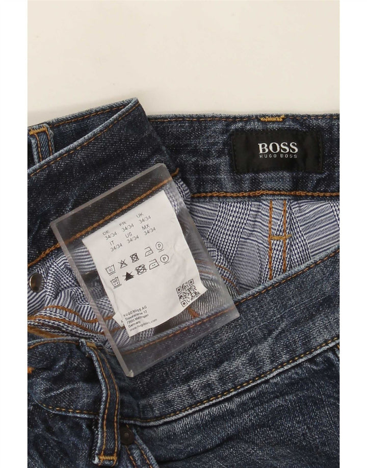 Hugo Boss Jean droit W34 L34 bleu coton pour homme