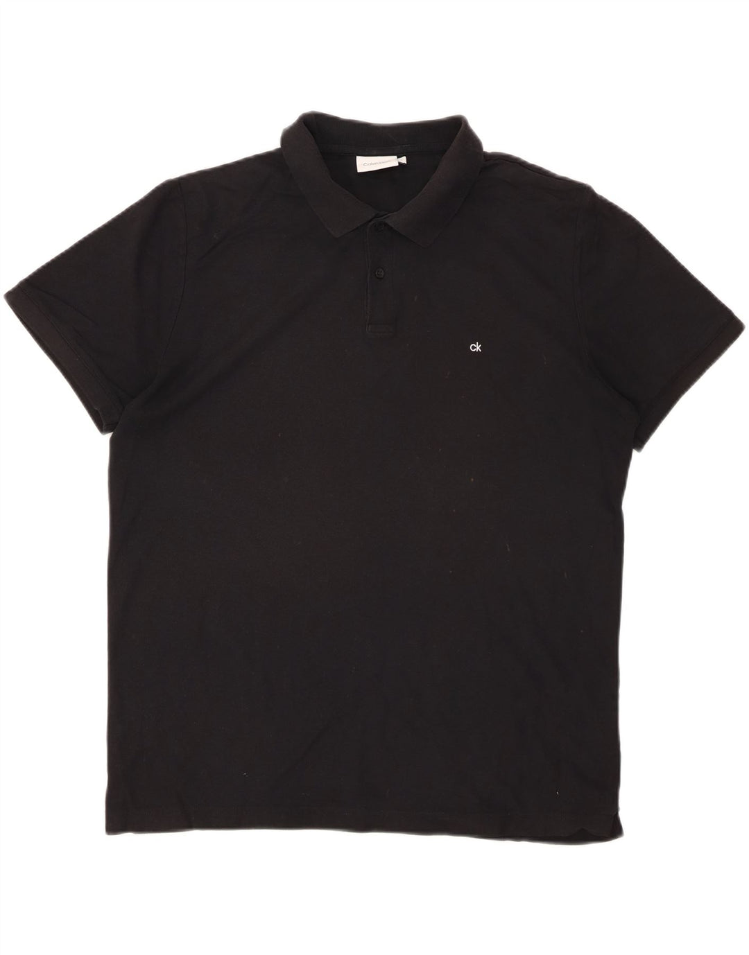 CALVIN KLEIN Polo Homme Large Noir Coton