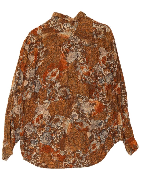 Chemise Homme Vintage Petit Marron Floral