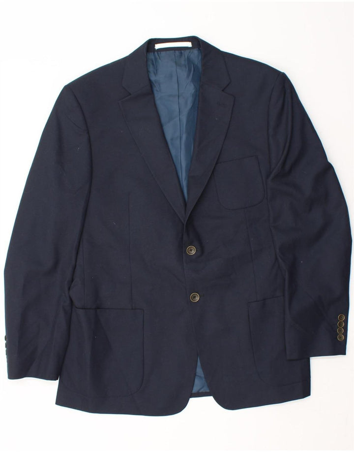 MARKS & SPENCER Mens Regular Fit Blazer Jacket UK 38 Medium Navy Blue Vintage Marks & Spencer and Second-Hand Marks & Spencer from Messina Hembry 