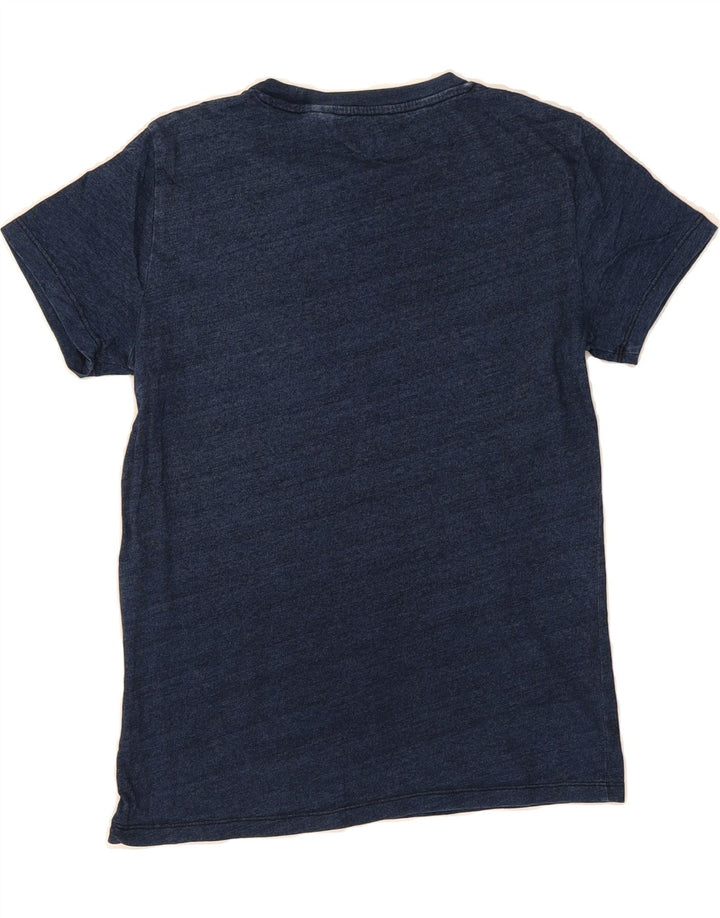 LEVI'S Womens Graphic T-Shirt Top UK 10 Small Navy Blue Vintage Levi's and Second-Hand Levi's from Messina Hembry 