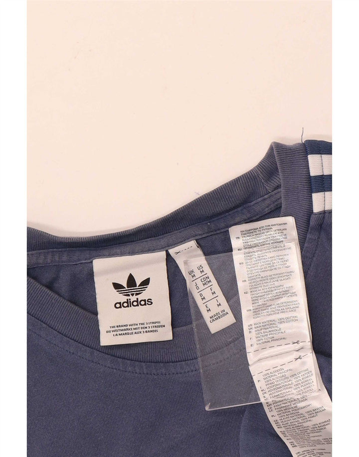 Adidas T-Shirt Graphique Homme Bleu Moyen Coton