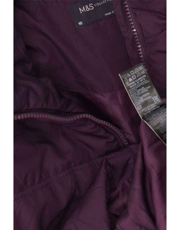 Marks & Spencer Manteau rembourré pour femme UK 10 Small Violet Polyester