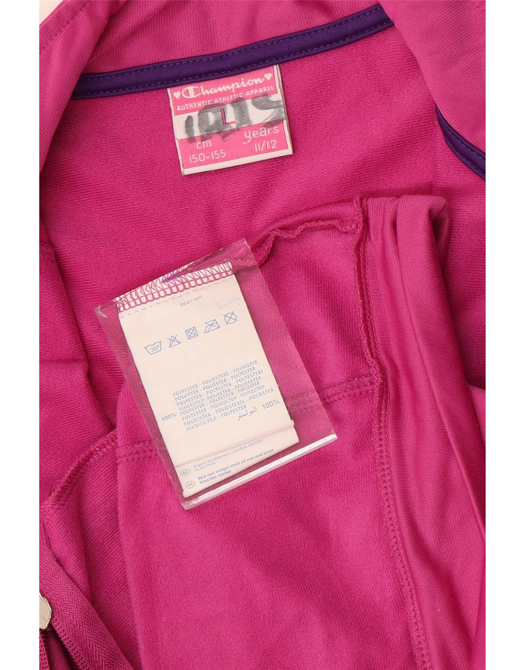 CHAMPION Veste de Survêtement Graphique Fille 11-12 Ans Grand Rose