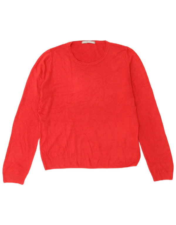 Marks & Spencer Pull à col rond pour femme UK 14 Large Rouge