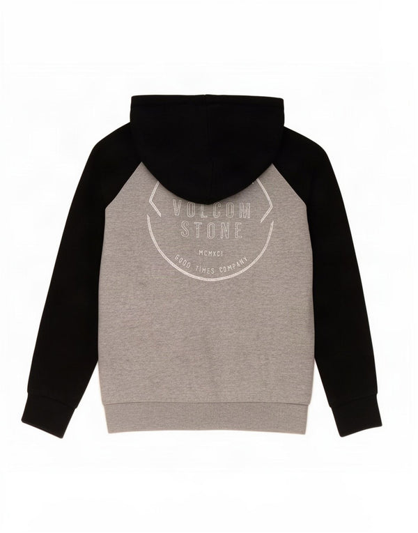 Volcom Pull à capuche graphique pour femme UK 14 Gris moyen Colourblock