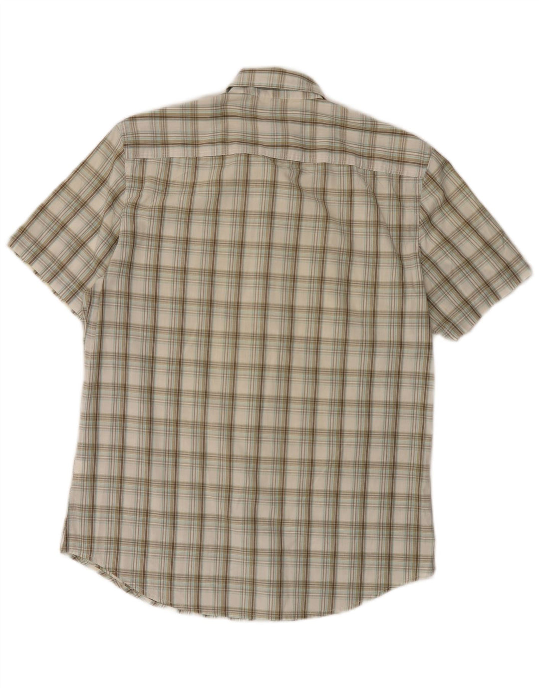 Calvin Klein Jeans Chemise militaire à manches courtes pour homme à carreaux beige moyen