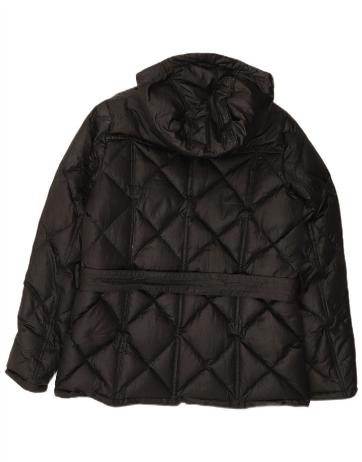 BARBOUR Veste matelassée à capuche pour femme UK 14 Large Noir