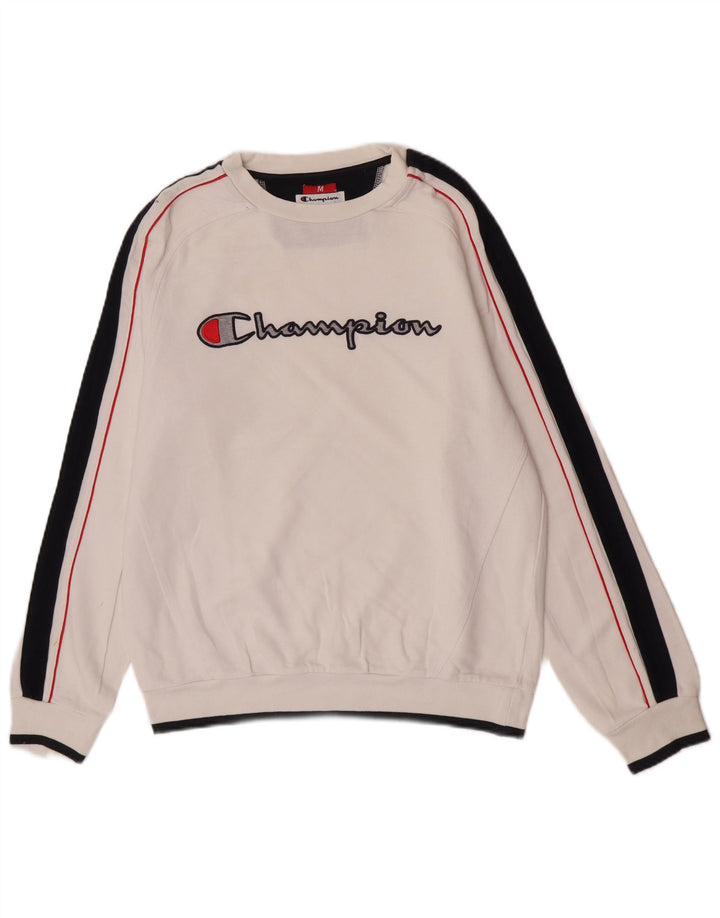 Champion Sweat-Shirt Graphique Homme Blanc Moyen Colorblock