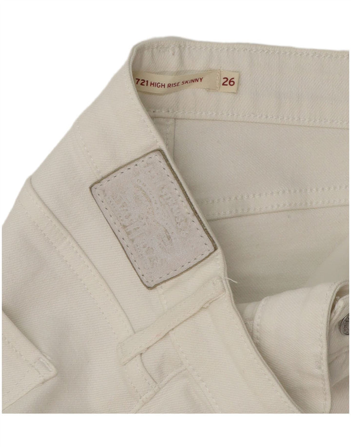 LEVI'S Jean Skinny Taille Haute 721 Femme W26 L29 Blanc