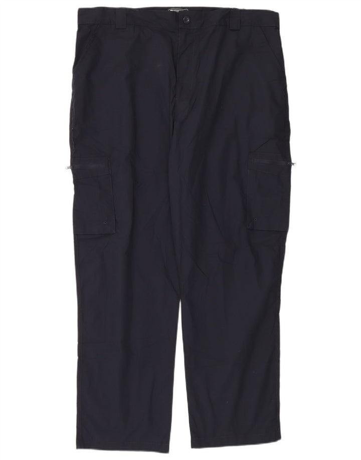 Mountain Warehouse Pantalon Cargo Regular Homme W40 L30 Bleu Marine Polyester