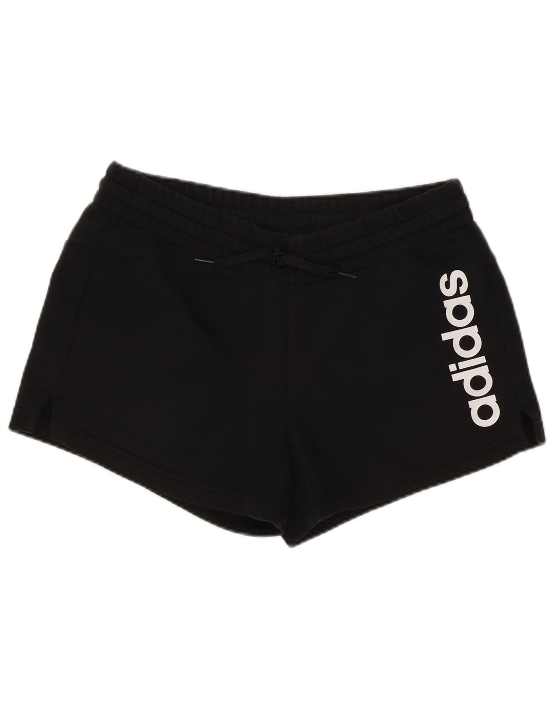 ADIDAS Short de sport graphique pour femme UK 12/14 Coton noir moyen