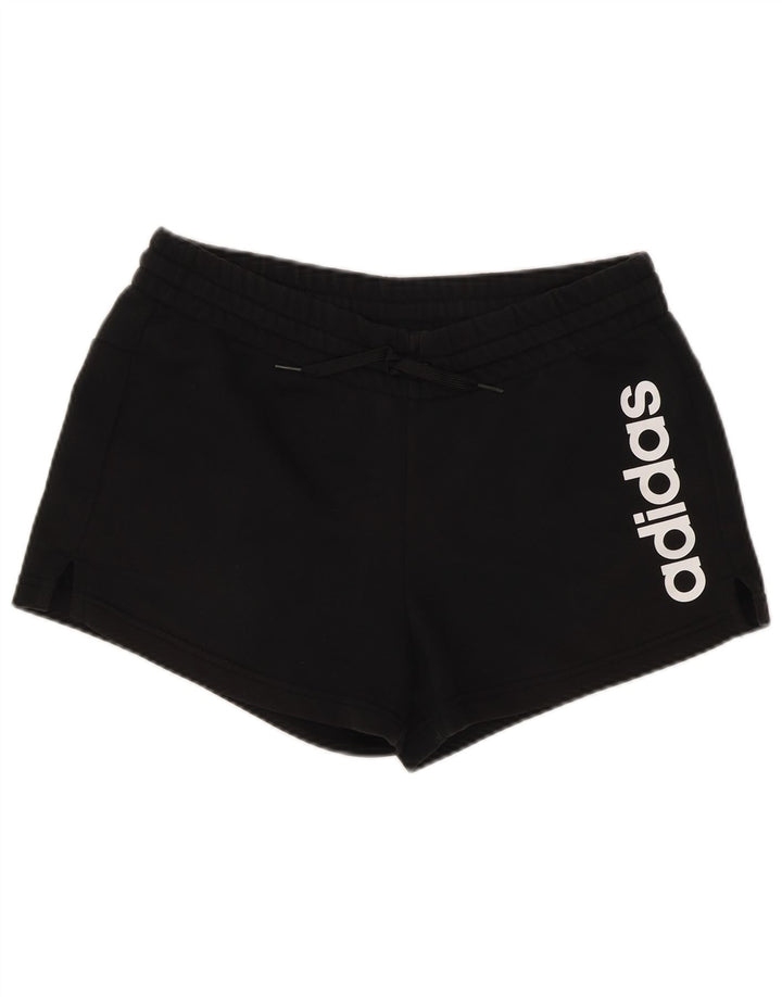 ADIDAS Short de sport graphique pour femme UK 12/14 Coton noir moyen