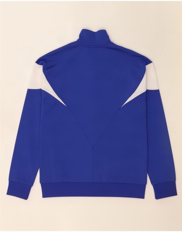 Adidas Boys Tracksuit Top Jacket 12-13 Years Blue Colourblock Polyester