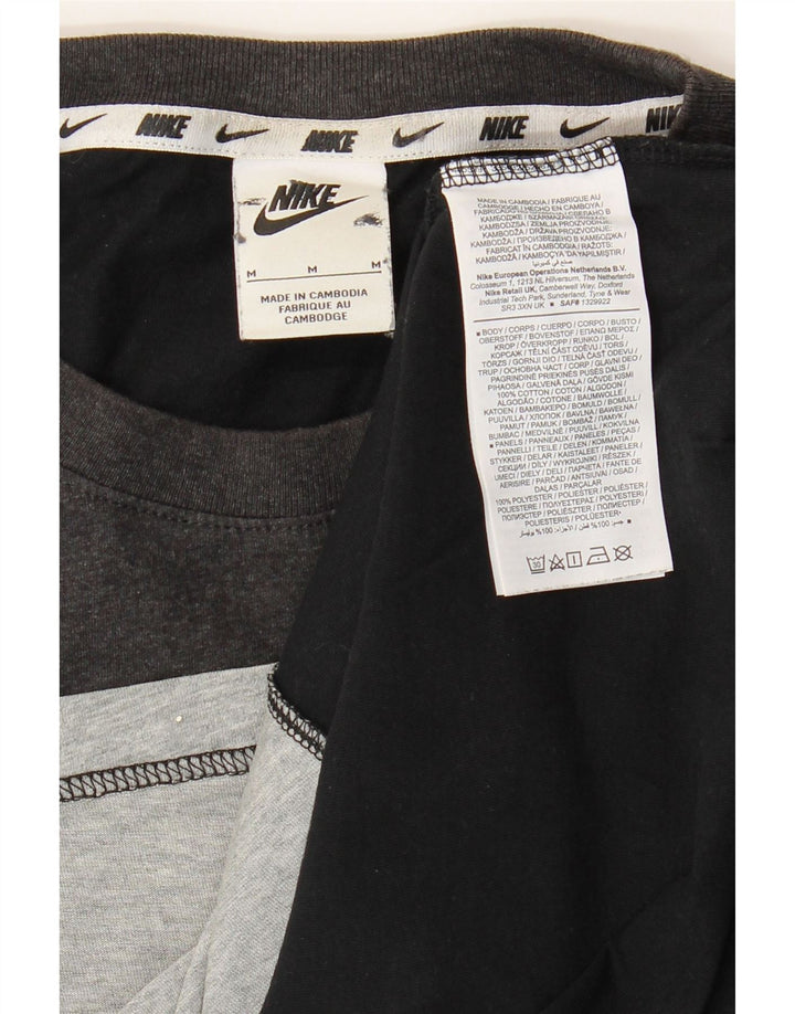 Nike T-shirt graphique en coton color block noir moyen pour homme