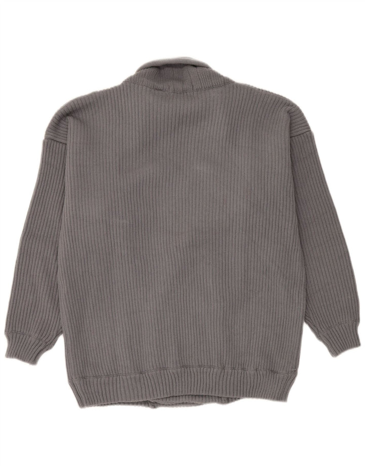 vintage Homme Cardigan Pull XL Gris