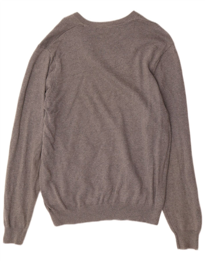 Marks & Spencer Pull Blue Harbor Col V Homme Gris Moyen Coton