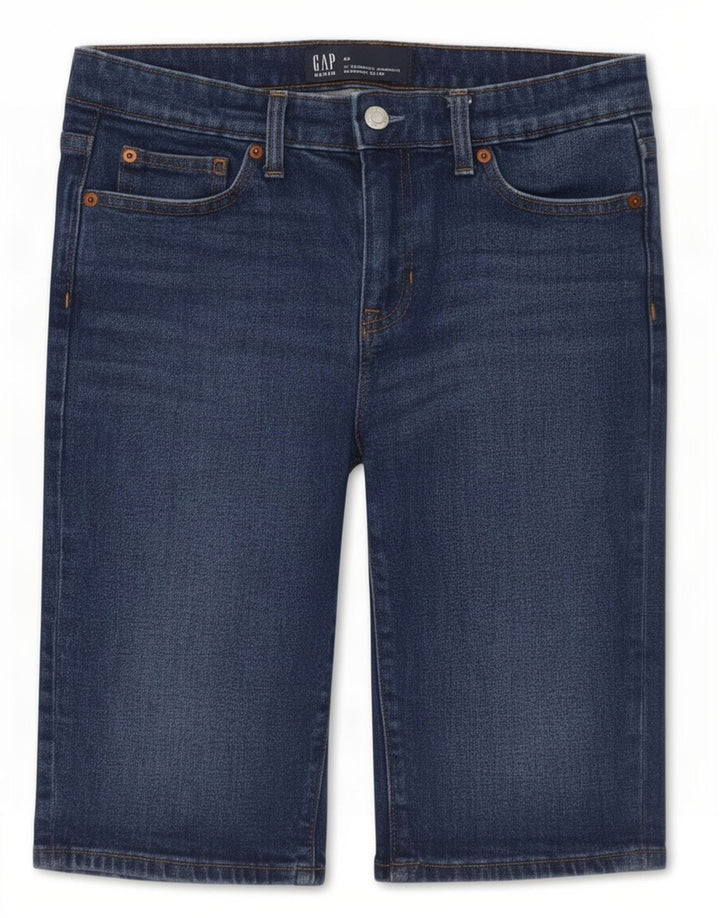Gap Bermuda En Jean Femme W28 Bleu Moyen Coton